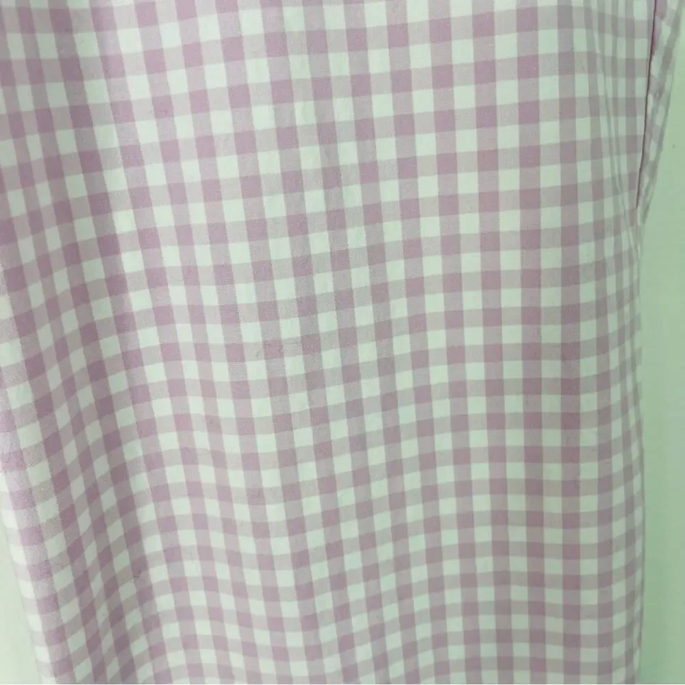 NWT Talbots purple white check gingham relaxed chino cottagecore pants 22W
